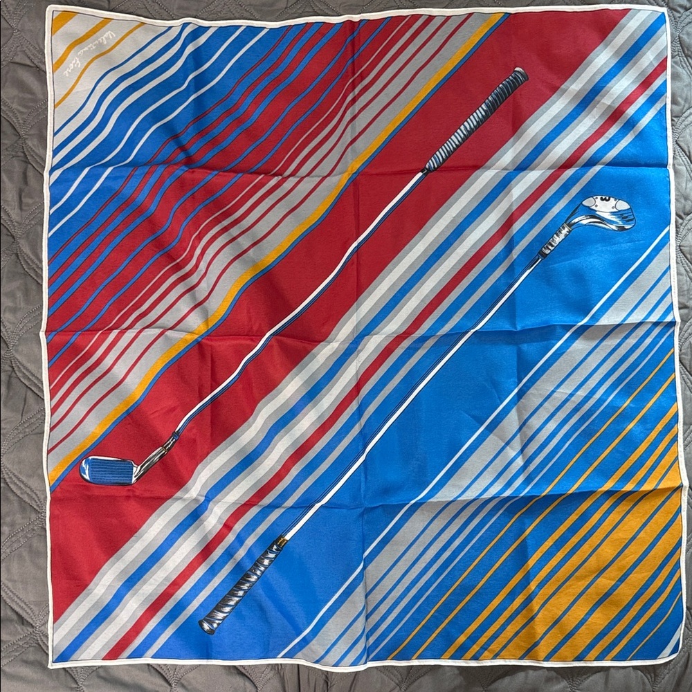 Colorful Golf-Themed Scarf